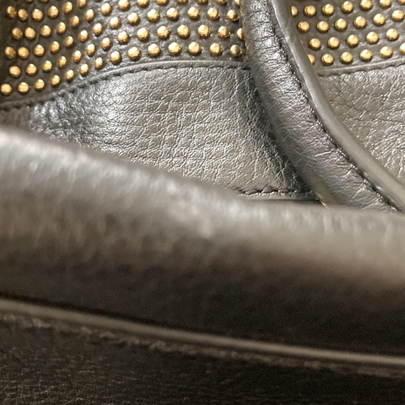 Gently used Badgley Mischka black leather bag with detachable strap - Picture 6 of 10